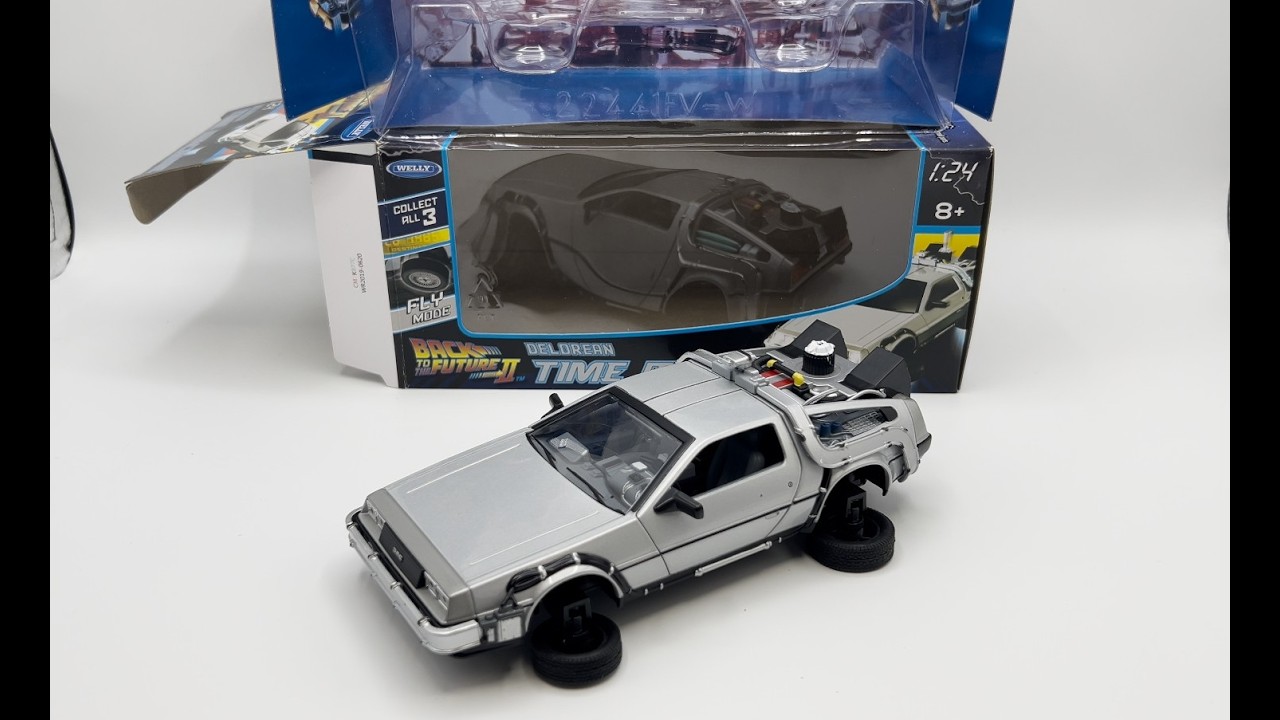 Welly Delorean Time Machine Back To The Future 2 Fly Mode 1:24