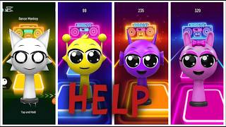 INCREDIBLE SPRUNKI HELP! | Tiles Hop EDM Rush VIBES HOP 2D #16 screenshot 5