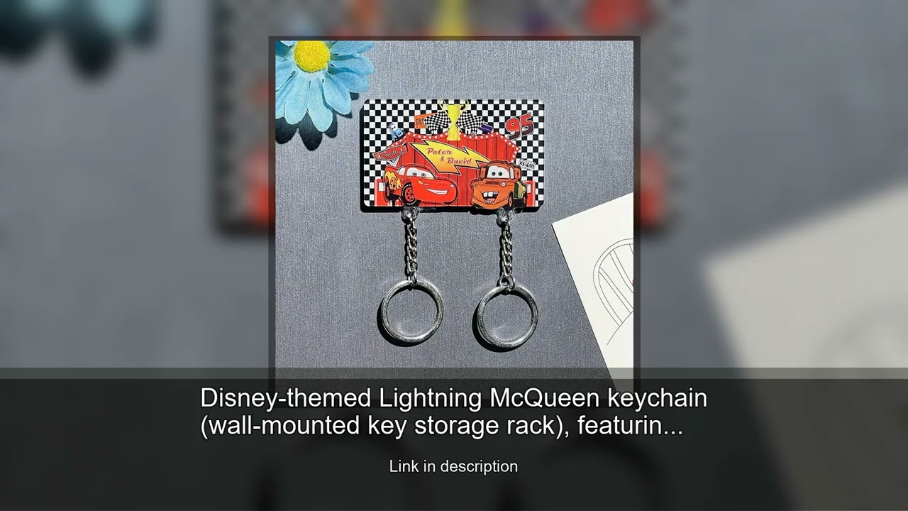 Disney-themed Lightning McQueen keychain (wall-mounted key storage rack), featuring a 3-layer S