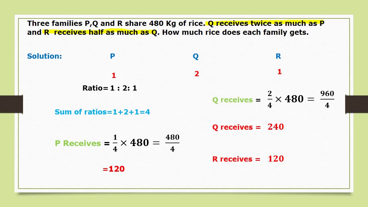 How to distribute quantity in given ratio YouTube