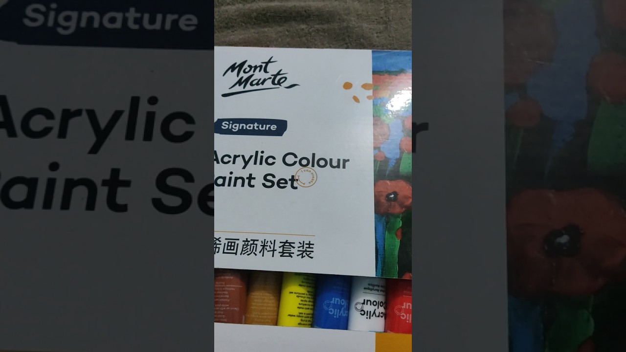 My New Mont Marte Signature Acrylic Colour Paint Set Unboxing 