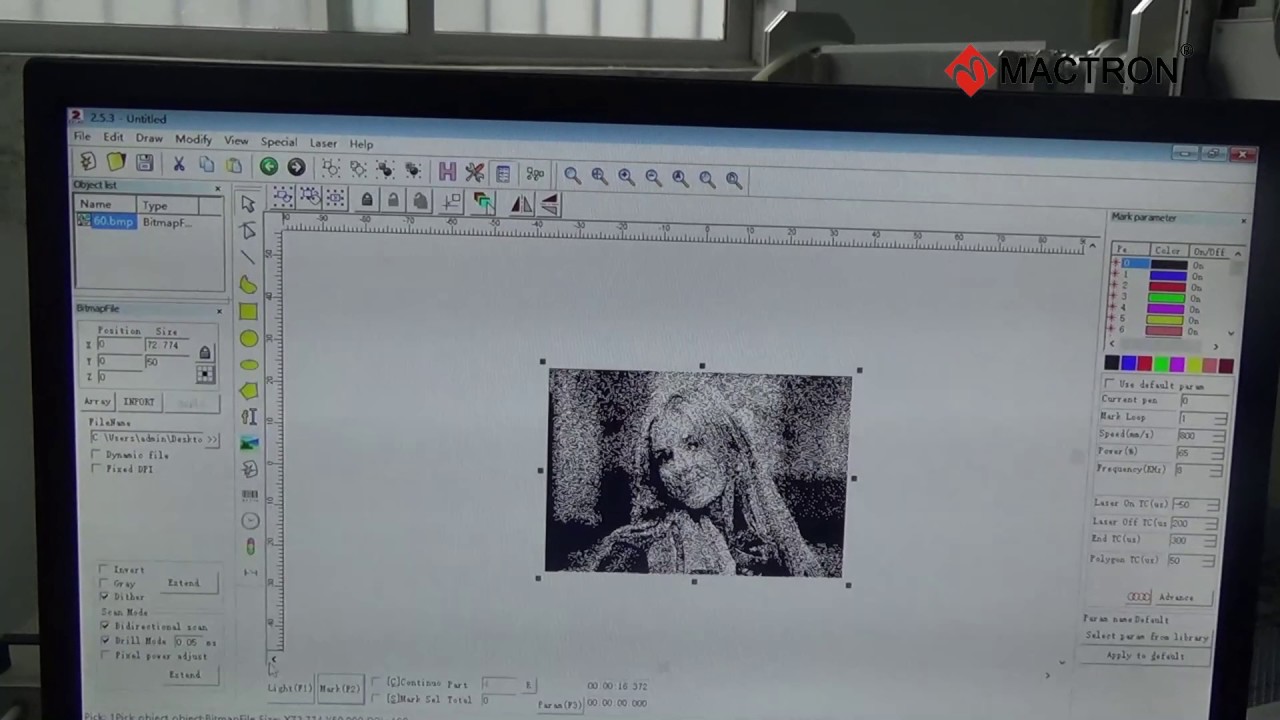 (2) Bitmap and Series No Marking - Co2 Metal RF Laser Marking Machine ...