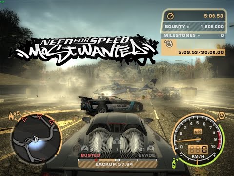 NFS Most Wanted Helicopter In Roadblock 