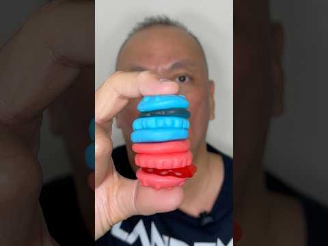 👂ASMR スポンジ・ボブ バレンタイン かわいいパティ グミキャンディー（2種類）を食べる音👂#shorts