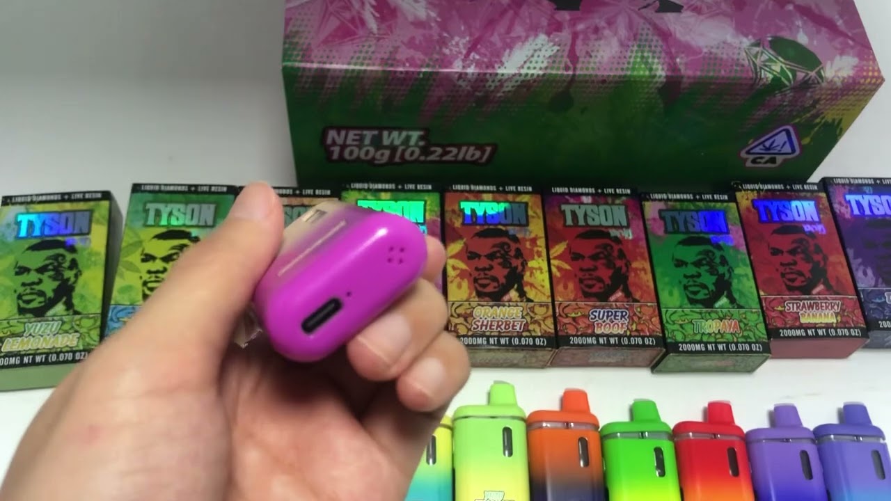 Tyson pod with screen 2g empty disposable vape pens