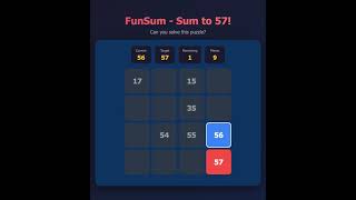 Fun Sum to 57! #riddle #game #puzzle #braingames #brainteaser
