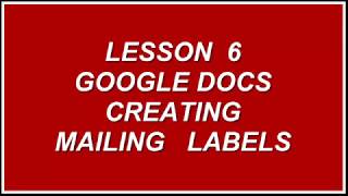 CREATING MAILING LABELS USING GOOGLE SHEETS