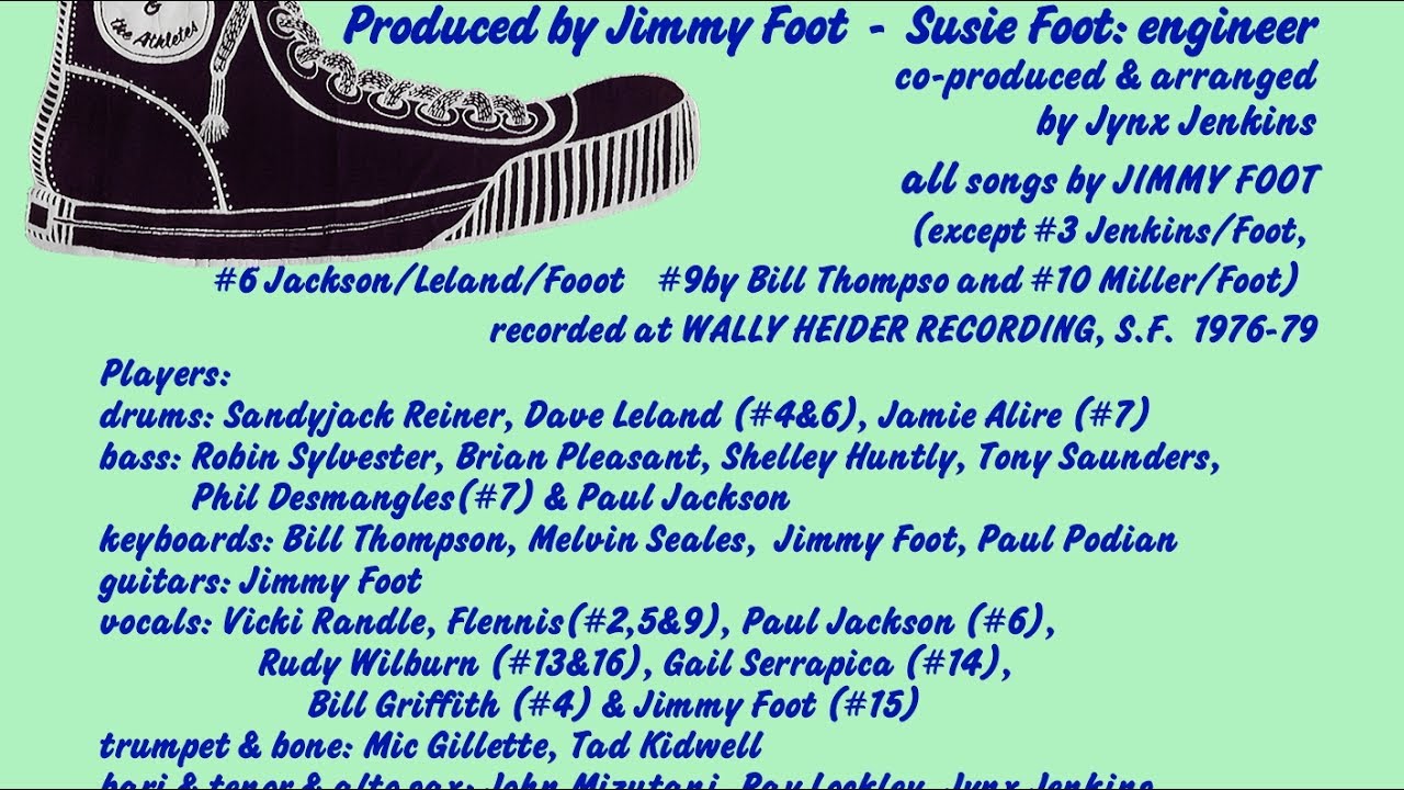Jimmy Foot & The Athletes - Video at Wally Heider Recording SF