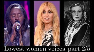 Lowest women voices compilation - Part 2/5 (Eb2 to D2)