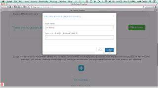 How to enter AP scores into your dashboard