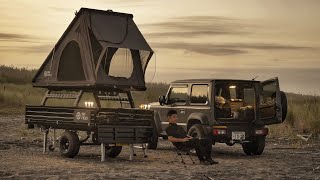 [Special EP] Cave adventure | Roof tent on new SUV and cargo trailer! | Relaxing nature ASMR