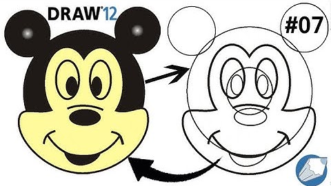 corel draw me mickey mouse kaise banaye | How To Make Mickey Mouse Face in CorelDraw12 Design 07