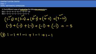 24. Find different ways of evaluating the following expressions:(a) 1 – 2 + 3 – 4 + 5 – 6 + 7 – 8 +