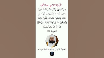 الآية (71)من سورة التوبة // القارئ الشيخ عبد الرحمن السديس.