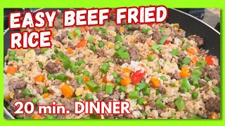 Quick and Easy Beef Skillet Recipe: Ground Beef Fried Rice in 20 Minutes!