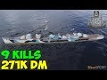 World of WarShips | Kitakaze | 9 KILLS | 271K Damage - Replay Gameplay 4K 60 fps