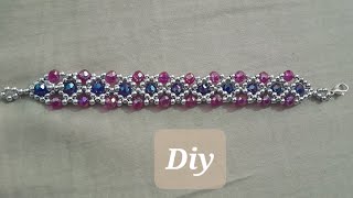 how to make Diy simple easy bracelet : step by step tutorial #diy #beadsjewellery #goviral