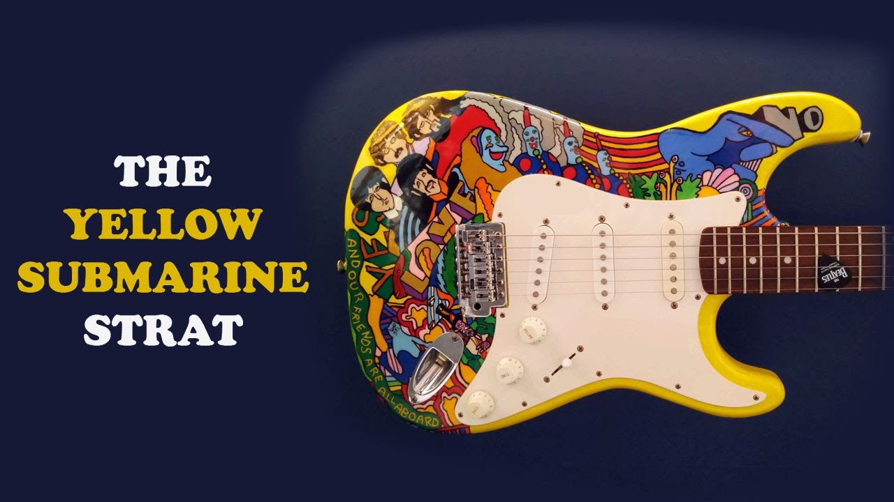 The Yellow Submarine Strat, my custom Beatles guitar! - YouTube