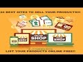 20 Best Websites To Sell Products Online - YouTube