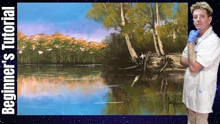 Learn How To Paint Acrylic River Scene #531