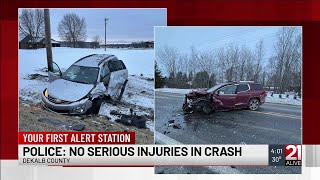 No serious injuries reported in Friday morning crash in DeKalb County