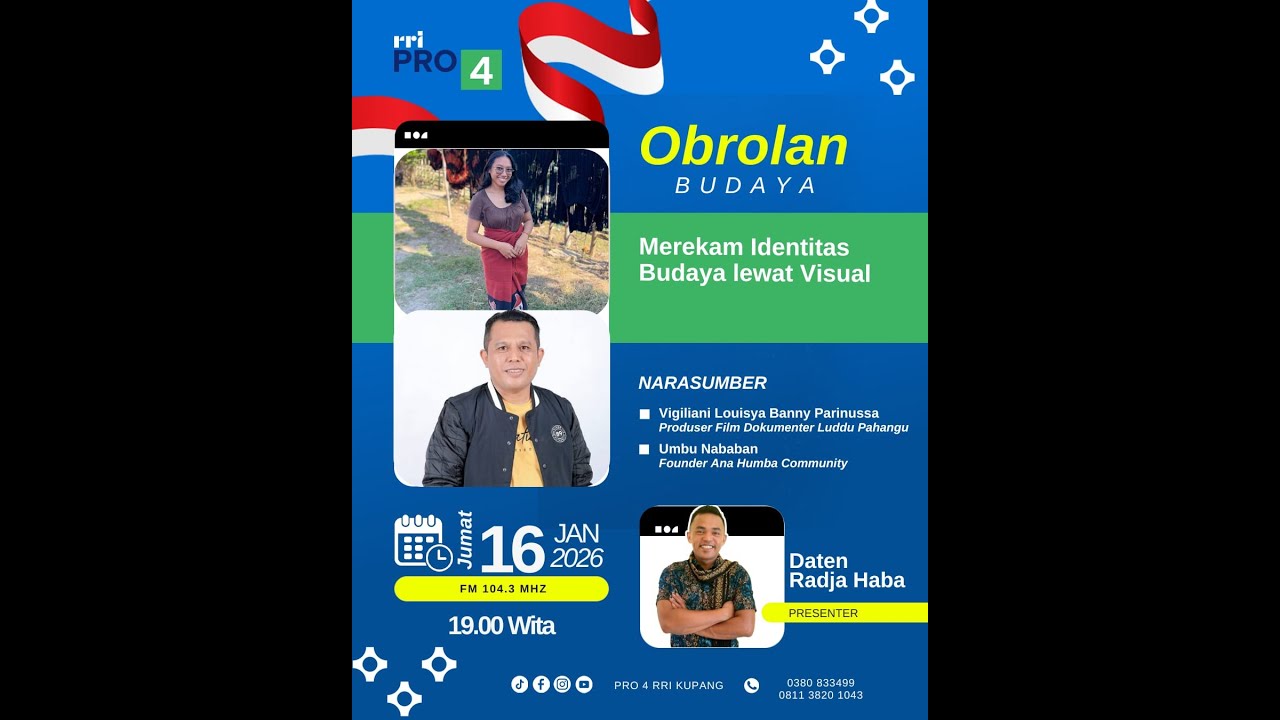(Live) OBROLAN BUDAYA : MEREKAM IDENTITAS BUDAYA LEWAT VISUAL | RRI KUPANG