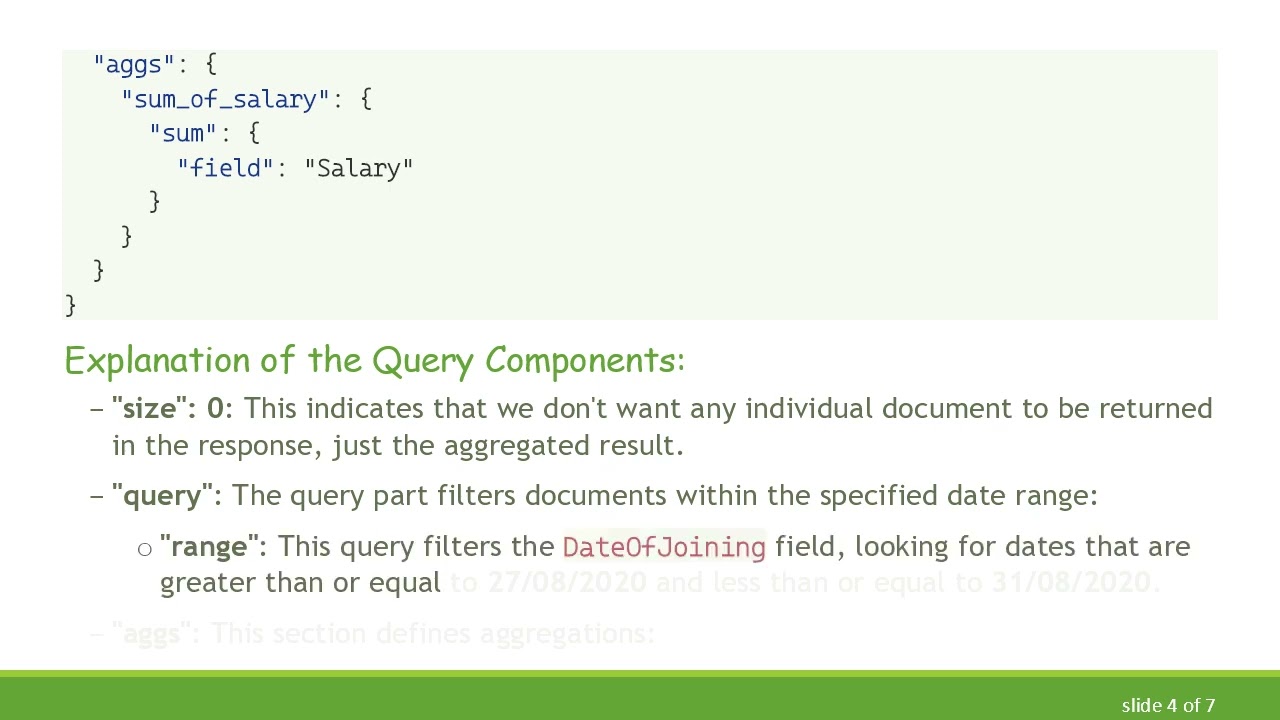 How to Calculate the Sum of Employee Salaries Between Two Dates in ElasticSearch