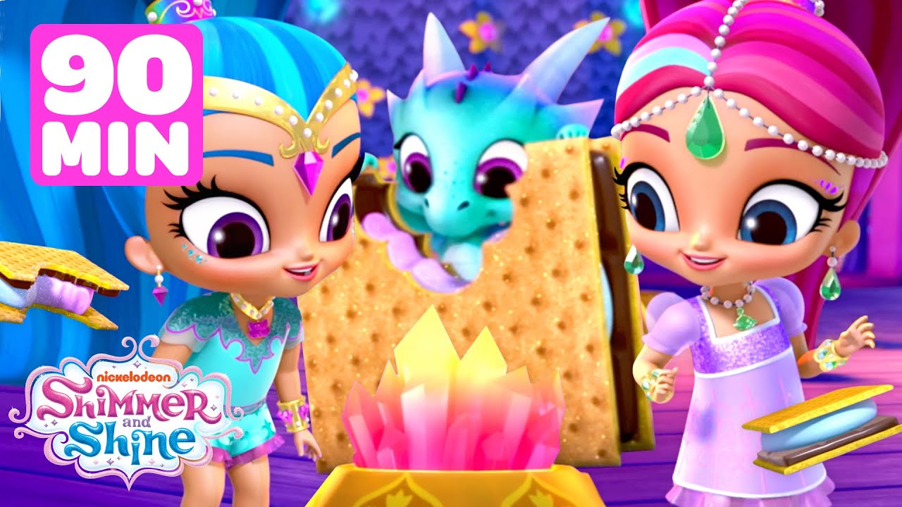 Shimmer & Shine Make S'mores, Camping, & More Outdoor Adventures! 🍫 | 90 Minutes | Shimmer and Shine