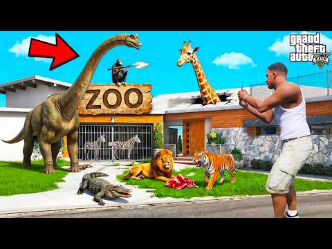 Franklin Turned His House into a Zoo in GTA 5 | SHINCHAN and CHOP