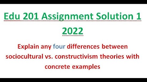 Edu 201 Assignment Solution 1 2022