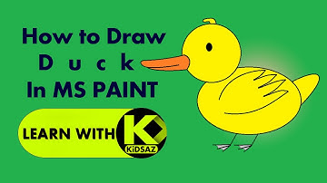 How to Draw Duck in MS Paint   Learn With KidSAZ
