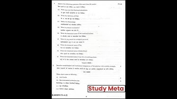 Rajasthan University B.sc 3rd year Botany Paper 2nd 2021 | #shortvideo #shortsfeed #ytshorts