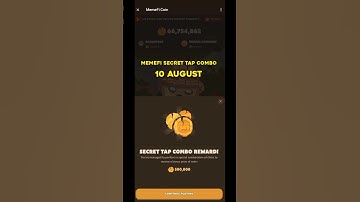 10 August Memefi Secret  Combo | Memefi Secret Tap Combo Reward #memeficombo