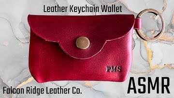 Making a Leather Keychain Wallet (Leathercraft ASMR)