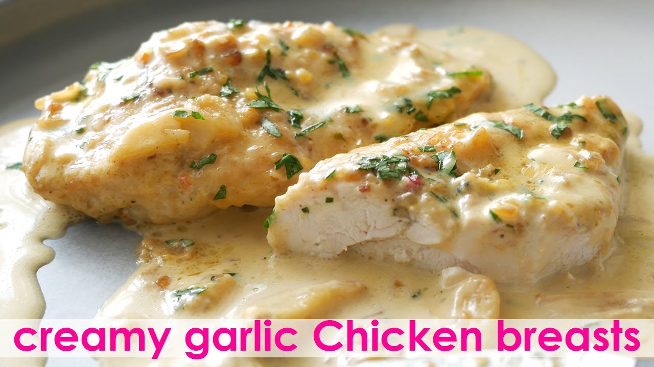 Creamy garlic chicken breasts in 10 minutes YouTube