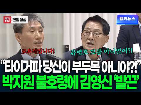 "당신 타이거파 부두목 아니야?! 유병호 꼬봉이잖아!" 박지원 불호령에 김영신 '발끈'