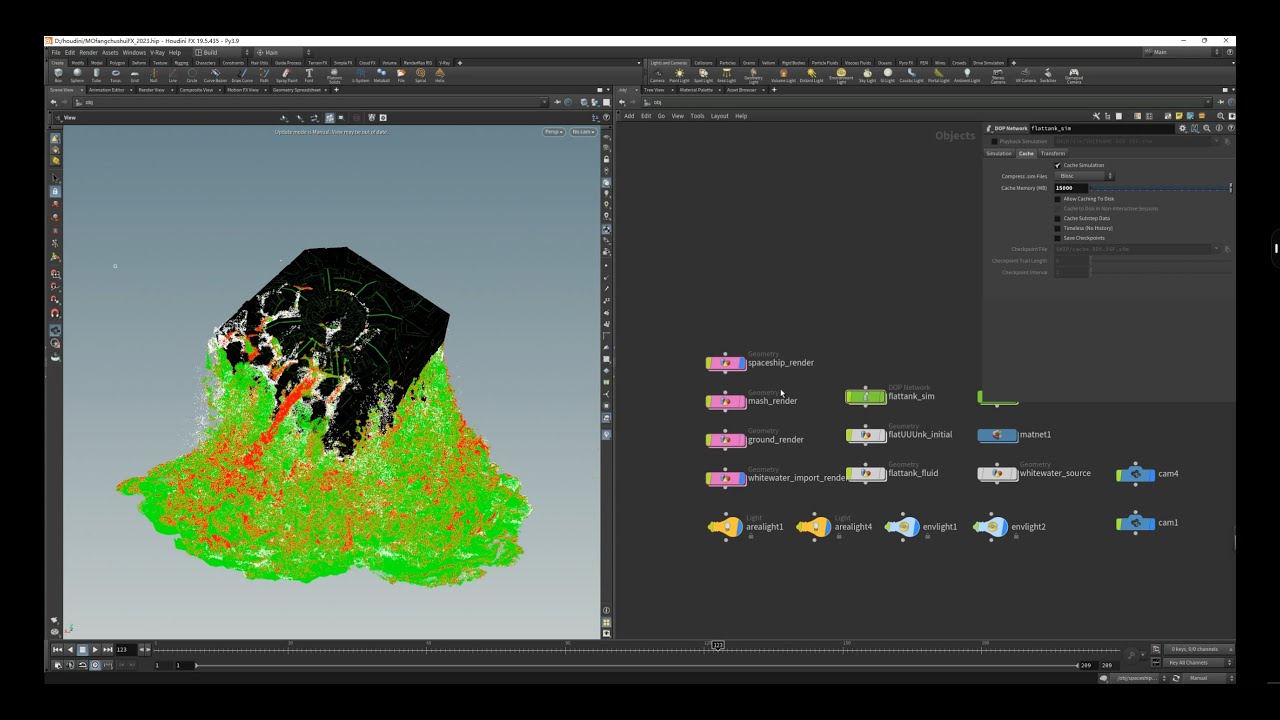 Houdini Rubik's Cube Water Release file hip - YouTube