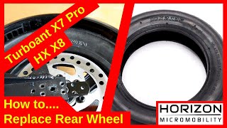 Replacing rear wheel on the Turboant X7 Pro or HX X8 electric scooter