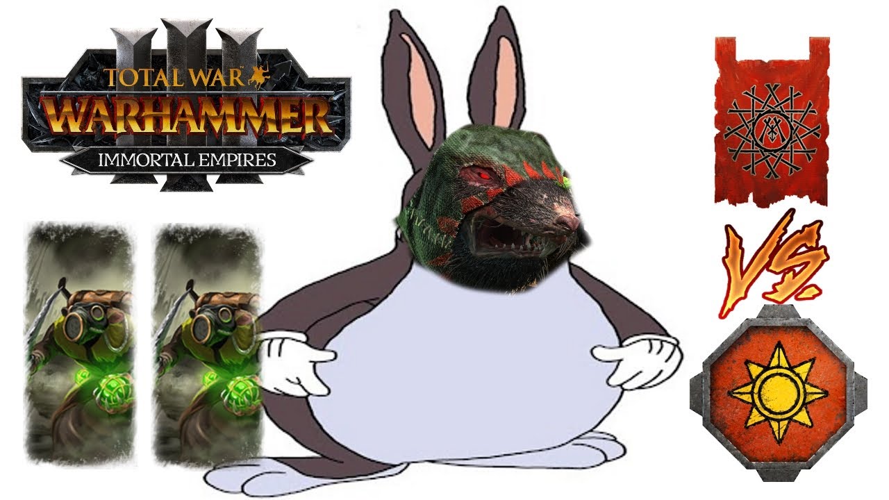 BIG CHUNGUS RAT vs Giant Undead Toad Skaven & Lizardmen Total War