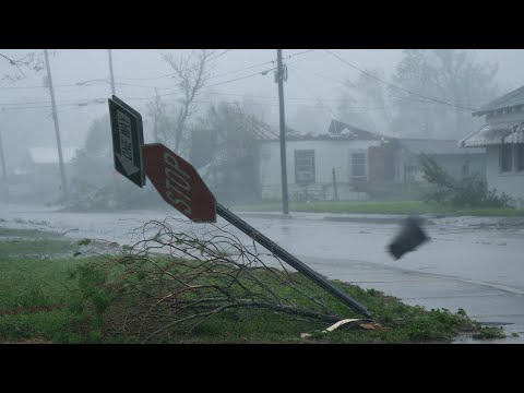 Extreme Hurricane Ida Footage  4K UHD