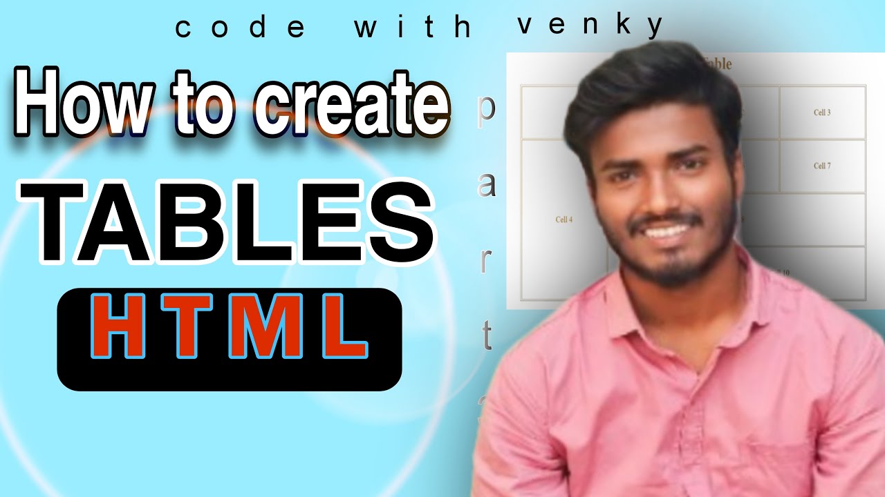 how to create tables in html | HTML | HTML Full course in telugu ...