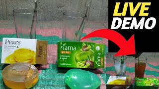 Fiama Gel Bar Lemongrass & Jojoba Vs Pears Pure And Gentle Soap Live Demo In Hindi | Soap Demo Live