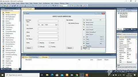 Program Sederhana Input Data Identitas Menggunakan Vb.Net 2010