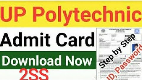 UP Polytechnic Admit Card 2021