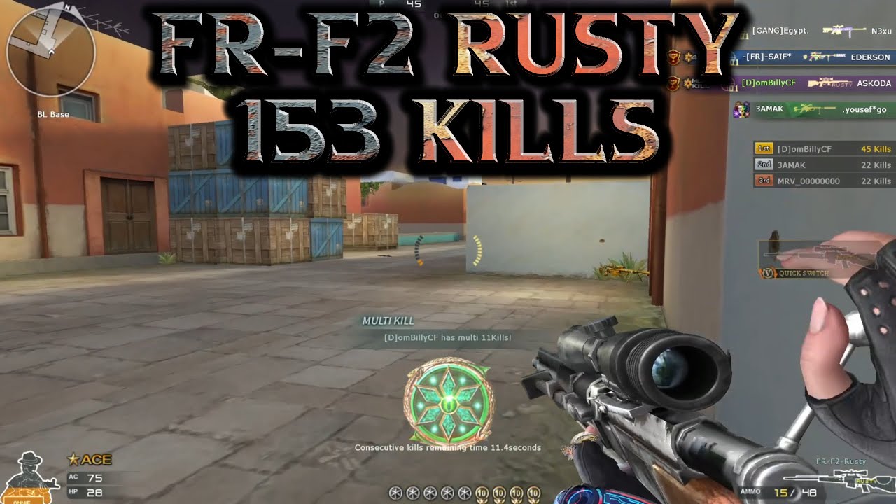 FR-F2 Rusty | 153 Kills | Free For All | Crossfire West
