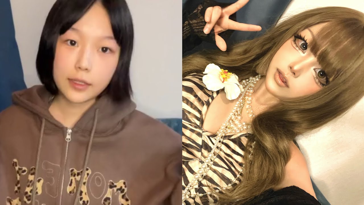 갸루 화장의 신에게 간택받았습니다 뜨거운 여름 갸루 메이크업 튜토리얼ෆ
