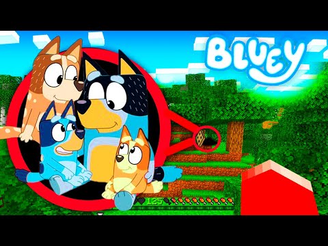 What's Inside the Bluey Family's Secret Base in Minecraft? | Bluey in Spanish