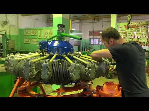 Сборка двигателя АШ-62ИР на МАРЗ
