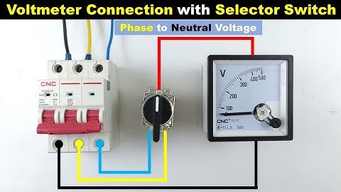 How to do Voltmeter Connection with 2 Position Selector Switch @ElectricalTechnician