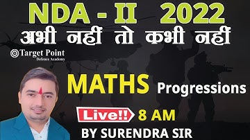 Progressions | MATHS | BY SURENDRA SIR | TARGET POINT DEFENCE ACADEMY JAIPUR